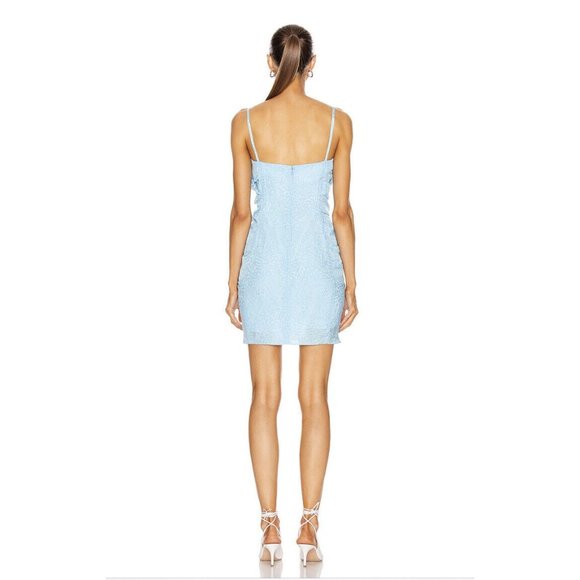 CARMEN MARCH Ruffle Mini Dress Blue - Picture 3 of 6